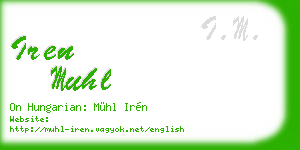 iren muhl business card